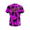 Columbia 300 Pink Black Cat CoolWick Bowling Jersey - Image 2