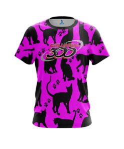 Columbia 300 Pink Black Cat CoolWick Bowling Jersey