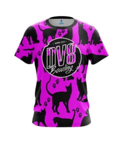 DV8 Pink Black Cat CoolWick Bowling Jersey