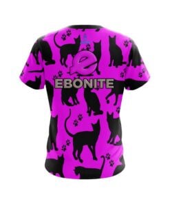 Alternative view of Ebonite Pink Black Cat CoolWick Bowling Jersey