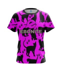 Ebonite Pink Black Cat CoolWick Bowling Jersey