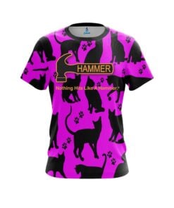 Hammer Pink Black Cat CoolWick Bowling Jersey