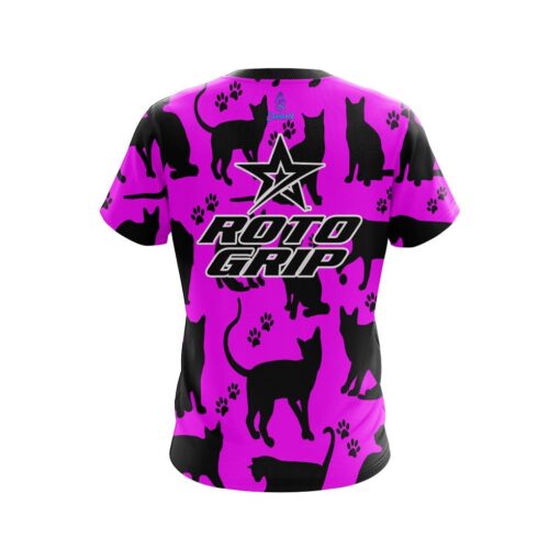 Roto Grip Pink Black Cat CoolWick Bowling Jersey - Image 2