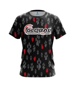 900 Global Puppy Love Black CoolWick Bowling Jersey