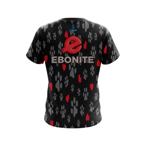 Ebonite Puppy Love Black CoolWick Bowling Jersey - Image 2