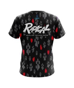 Alternative view of Radical Puppy Love Black CoolWick Bowling Jersey