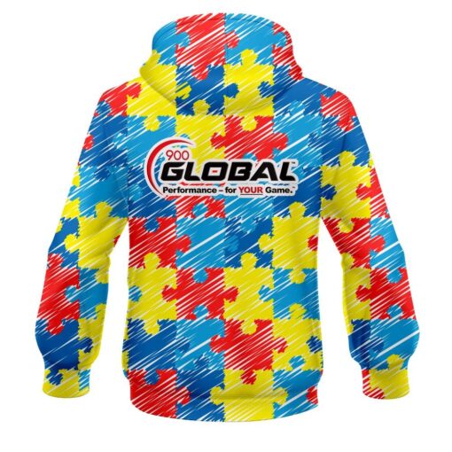 900 Global Autism Awareness CoolWick Bowling Hoodie - Image 2