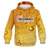 900 Global Beer Bubbles CoolWick Bowling Hoodie