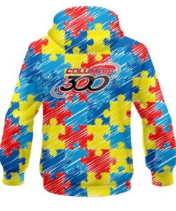 Alternative view of Columbia 300 Autism Awareness CoolWick Bowling Hoodie