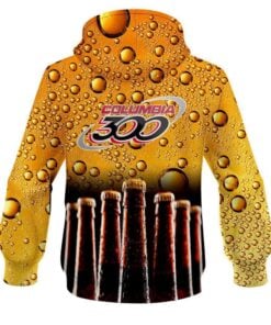 Alternative view of Columbia 300 Beer Bottles CoolWick Bowling Hoodie