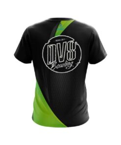 Alternative view of DV8 Carbon Green Swirl CoolWick Bowling Jersey