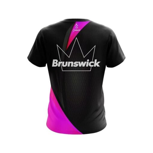 Brunswick Carbon Pink Swirl CoolWick Bowling Jersey - Image 2