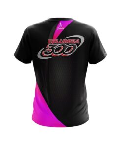 Alternative view of Columbia 300 Carbon Pink Swirl CoolWick Bowling Jersey