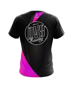 Alternative view of DV8 Carbon Pink Swirl CoolWick Bowling Jersey