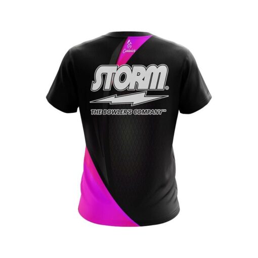 Storm Carbon Pink Swirl CoolWick Bowling Jersey - Image 2