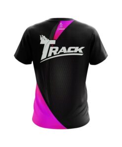 Alternative view of Track Carbon Pink Swirl CoolWick Bowling Jersey