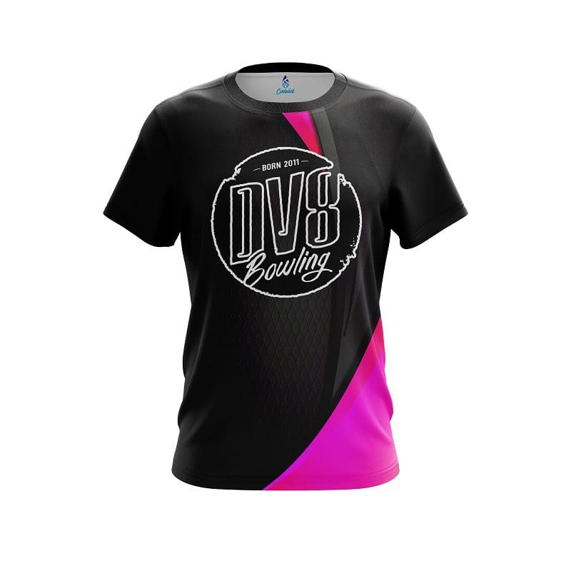 DV8 Carbon Pink Swirl CoolWick Bowling Jersey