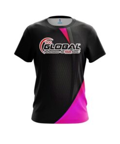 900 Global Carbon Pink Swirl CoolWick Bowling Jersey