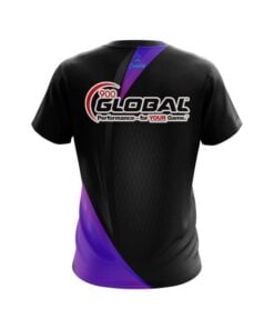 Alternative view of 900 Global Carbon Purple Swirl CoolWick Bowling Jersey