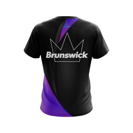 Brunswick Carbon Purple Swirl CoolWick Bowling Jersey - Image 2