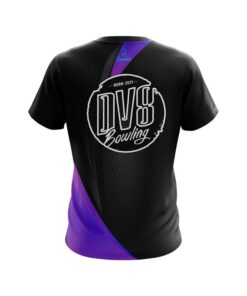 Alternative view of DV8 Carbon Purple Swirl CoolWick Bowling Jersey