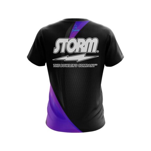 Storm Carbon Purple Swirl CoolWick Bowling Jersey - Image 2