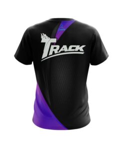 Alternative view of Track Carbon Purple Swirl CoolWick Bowling Jersey