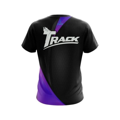 Track Carbon Purple Swirl CoolWick Bowling Jersey - Image 2