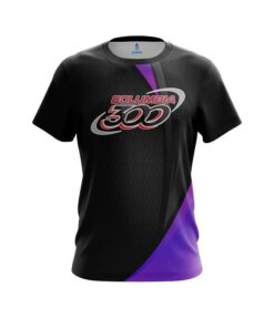 Columbia 300 Carbon Purple Swirl CoolWick Bowling Jersey