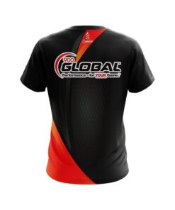 Alternative view of 900 Global Carbon Red Swirl CoolWick Bowling Jersey