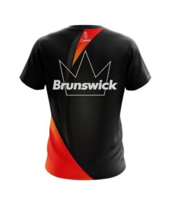 Alternative view of Brunswick Carbon Red Swirl CoolWick Bowling Jersey