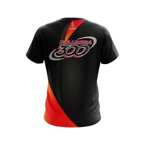 Columbia 300 Carbon Red Swirl CoolWick Bowling Jersey - Image 2