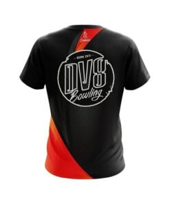 Alternative view of DV8 Carbon Red Swirl CoolWick Bowling Jersey