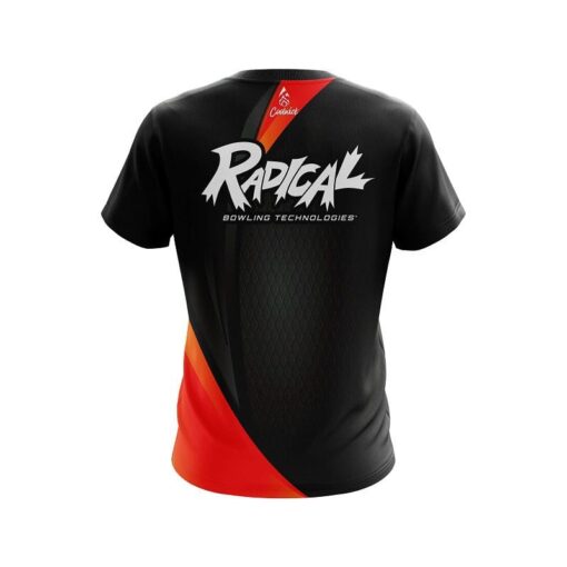 Radical Carbon Red Swirl CoolWick Bowling Jersey - Image 2