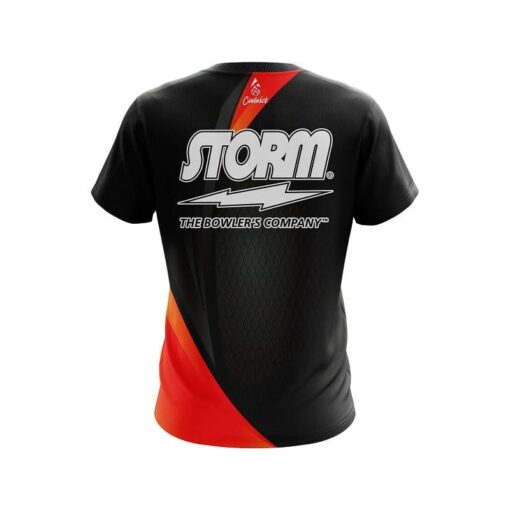 Storm Carbon Red Swirl CoolWick Bowling Jersey - Image 2