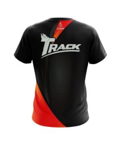 Alternative view of Track Carbon Red Swirl CoolWick Bowling Jersey