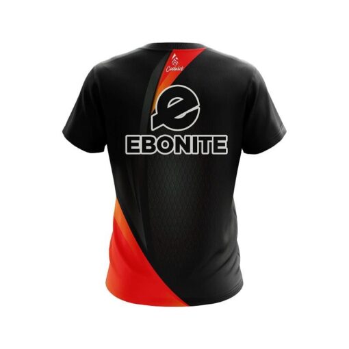 Ebonite Carbon Red Swirl CoolWick Bowling Jersey - Image 2