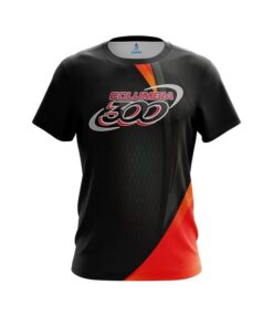 Columbia 300 Carbon Red Swirl CoolWick Bowling Jersey
