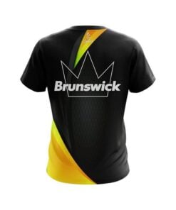 Alternative view of Brunswick Carbon Yellow Swirl CoolWick Bowling Jersey