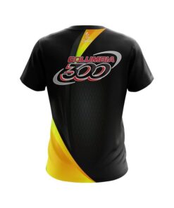 Alternative view of Columbia 300 Carbon Yellow Swirl CoolWick Bowling Jersey