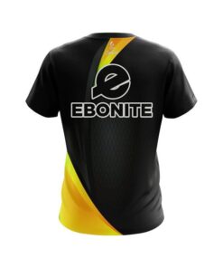 Alternative view of Ebonite Carbon Yellow Swirl CoolWick Bowling Jersey