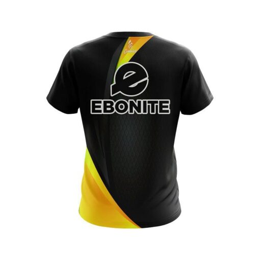 Ebonite Carbon Yellow Swirl CoolWick Bowling Jersey - Image 2