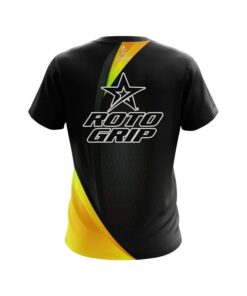 Alternative view of Roto Grip Carbon Yellow Swirl CoolWick Bowling Jersey