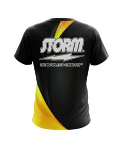 Alternative view of Storm Carbon Yellow Swirl CoolWick Bowling Jersey