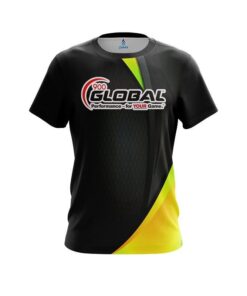 900 Global Carbon Yellow Swirl CoolWick Bowling Jersey