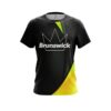 Brunswick Carbon Yellow Swirl CoolWick Bowling Jersey
