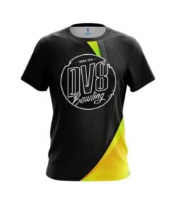 DV8 Carbon Yellow Swirl CoolWick Bowling Jersey
