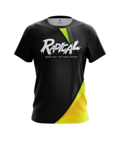 Radical Carbon Yellow Swirl CoolWick Bowling Jersey