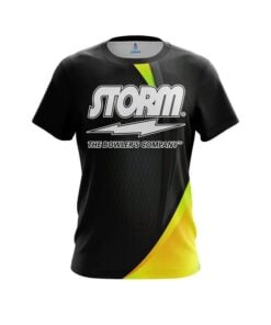 Storm Carbon Yellow Swirl CoolWick Bowling Jersey