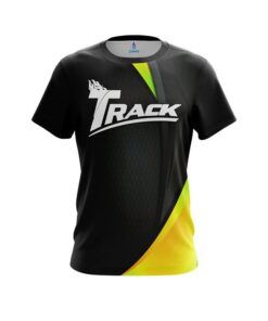 Track Carbon Yellow Swirl CoolWick Bowling Jersey